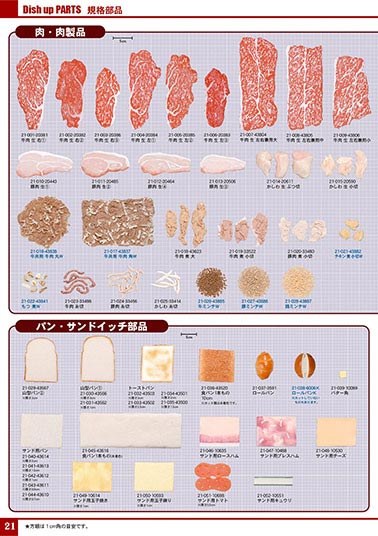 食品サンプル規格部品