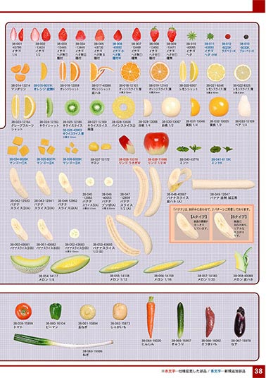 食品サンプル規格部品